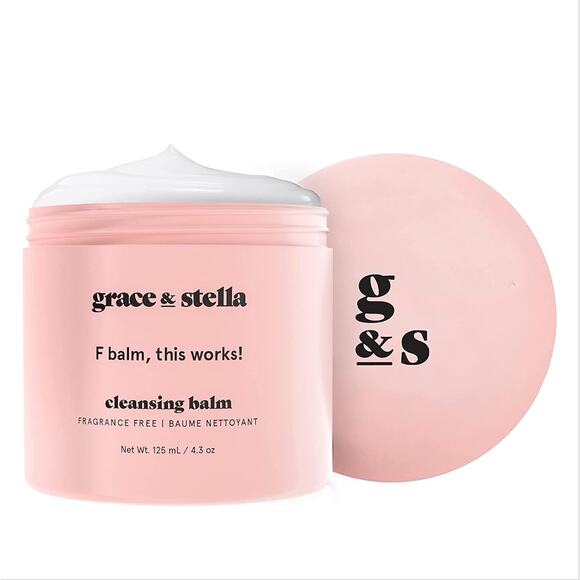 Grace & Stella F Balm, This Works! Cleansing Balm 4.3oz Face Oil Dirt Wash NEW - Picture 1 of 1